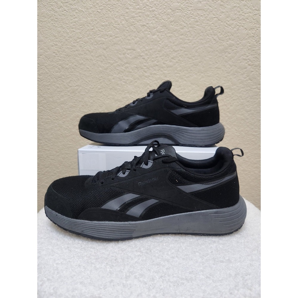 Reebok Lite Plus 4 Work Composite Toe Safety Shoes Black Grey Men 9.5M RB5102